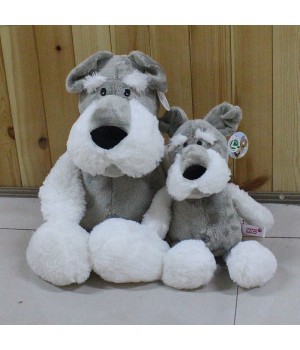 13.8Inch 19.7Inch Schnauzer Dog Plush Toy,  Stuffed Animals Doll For Kids Birthday Gifts For Children For Baby