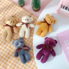 12cm/4.72inch Teddy Bear Plush Toy Siamese Bear Doll Bear Toy Small Gift Factory Wholesale Key Chain Pendant Gifts