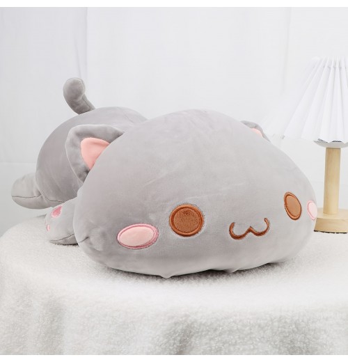 18.9inch Cat Plush Pillow Sofa Cushion Plush Toy Stuffed,  Cartoon Animal Doll For Kids Baby Girls Lovely Gift