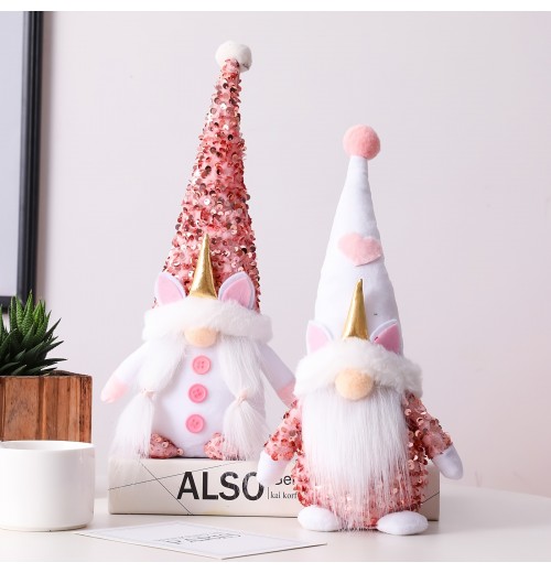 1pc, Pink Faceless Gnome Plush Doll, Decoration Props Arrangement Ornament Scene