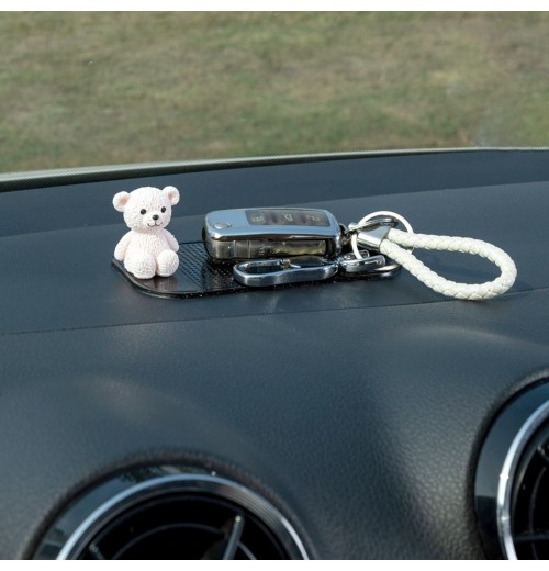 13*7cm Car Anti-Slip Pad Bear Doll Ornament Car Silicone Interior Dashboard