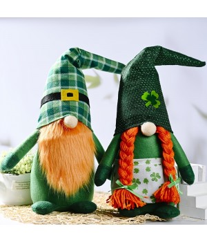 1pc, Holiday Suopplies, St. Patrick's Day Gnome Rudolph Doll