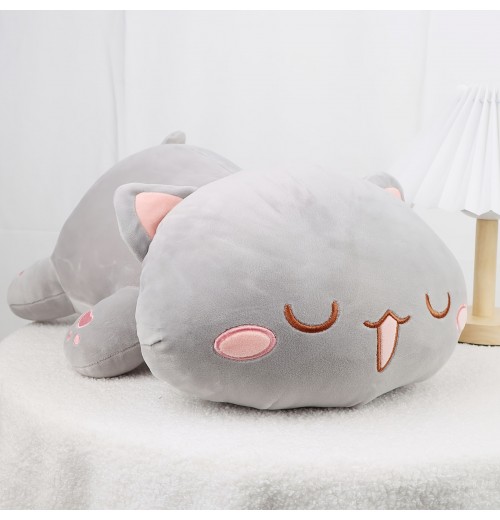 18.9inch Cat Plush Pillow Sofa Cushion Plush Toy Stuffed,  Cartoon Animal Doll For Kids Baby Girls Lovely Gift